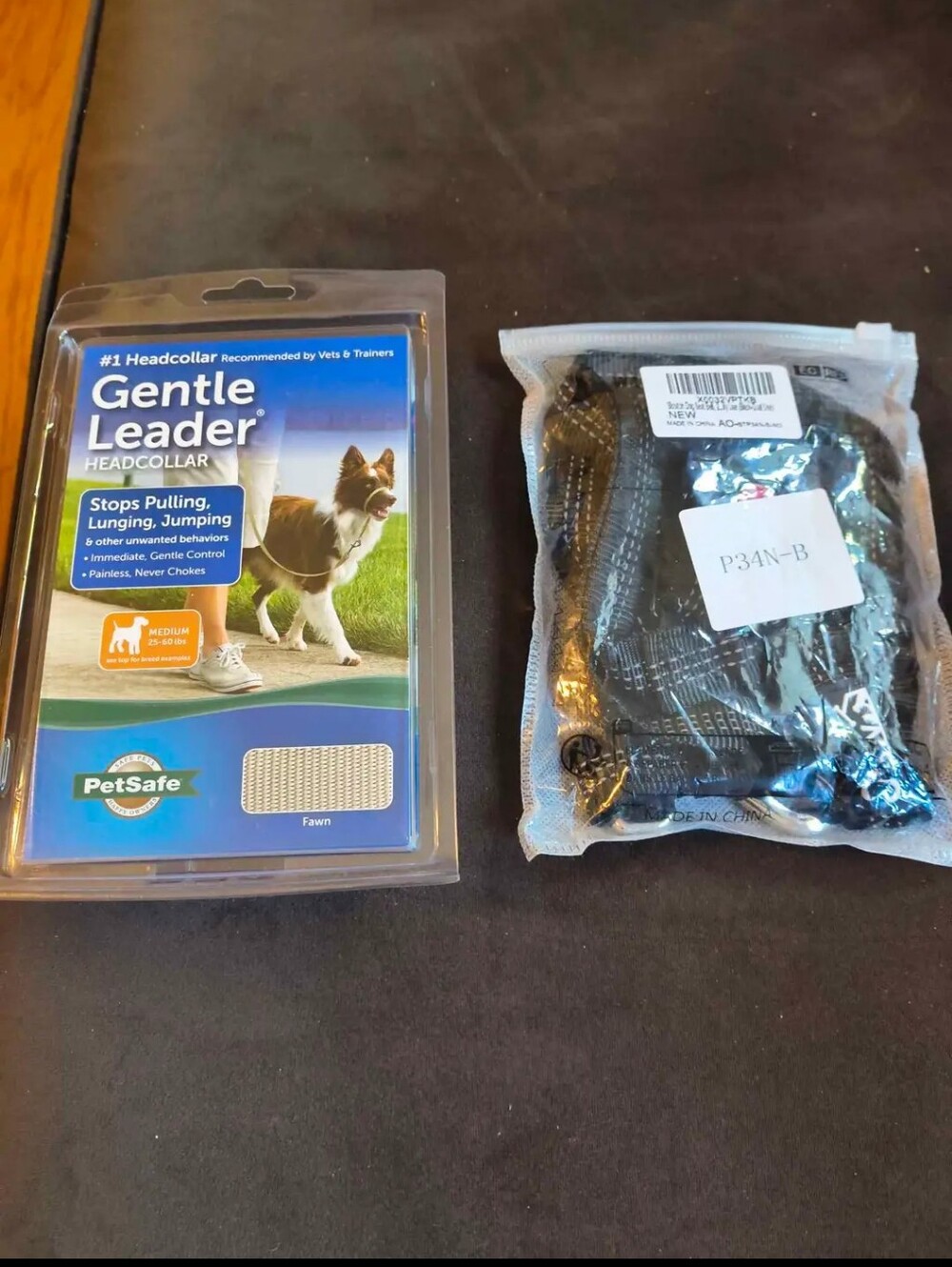PetSafe Gentle Leader Headcollar - Fawn and Black Pack With Car Leash